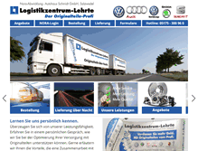 Tablet Screenshot of logistikzentrum-lehrte.de